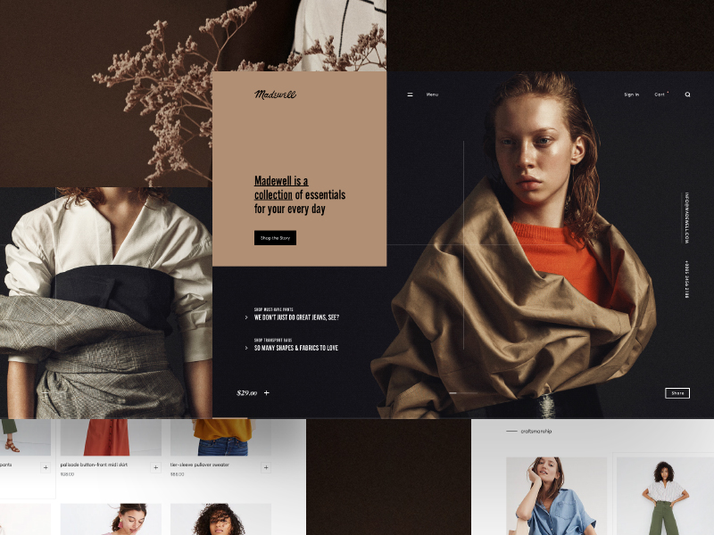 Madewell Desktop Experience by Andrew Baygulov for Revølve Studio on ...