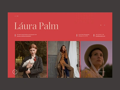 Laura Palm animation editorial photography ui web webdesign webpage website