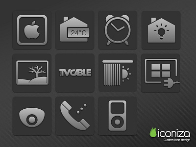 iqhome App Icons home automation icon icon design savant ui design