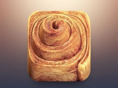 Cinnamon Roll Ios App Icon Design Compressed app branding icon