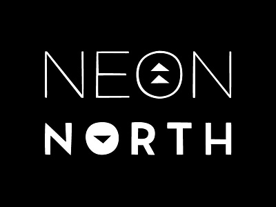 NEON NORTH apparel branding clothing design lettering logo typography