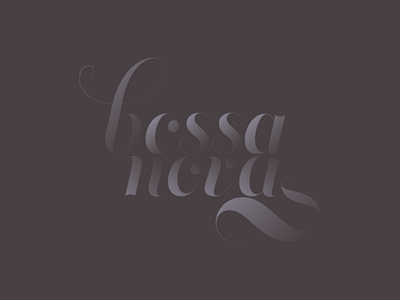 Bossa nova brasil brazilian cursive design furniture graphic identity logo music