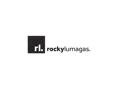 rocky lumagas branding concept logo minimal rl