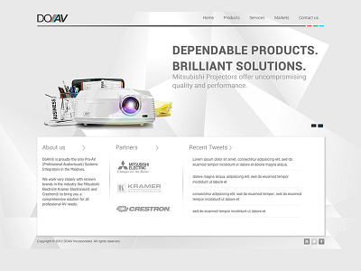 DOAV website design. audio corporate design interface layout ui ux visual web