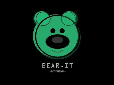 Bear.It my friend. bear black green it