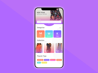Clothing shop concept. clothing iphonex online onlineshop purple shop tiles