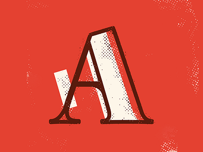 A 36 36daysoftype days drop cap lettering texture type typogaphy