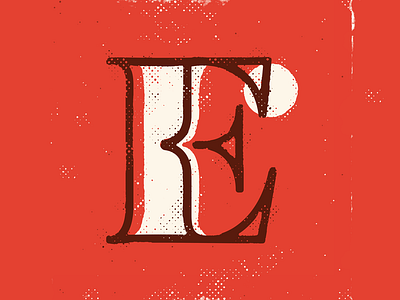 E 36 36days 36daysoftype drop cap lettering texture type typography