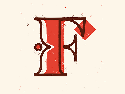 F 36days 36daysoftype drop cap lettering red texture type typography