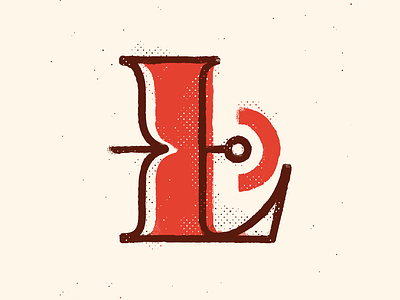 L 36 36days 36daysoftype calligraphy drop cap illustration lettering red texture type typography