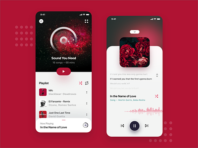 Music Player UI  🎧 🎵