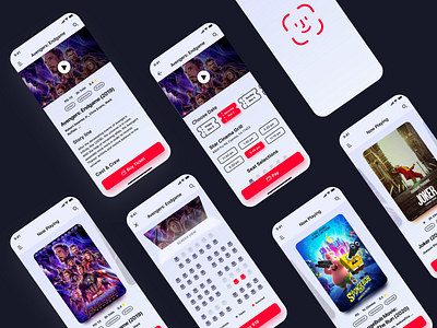 Cinema Ticket Purchasing Mobile Ui 🍿🥤 cinema interaction mobile mobile app movie movie app movie ticket product design tickets ui ux uxdesign