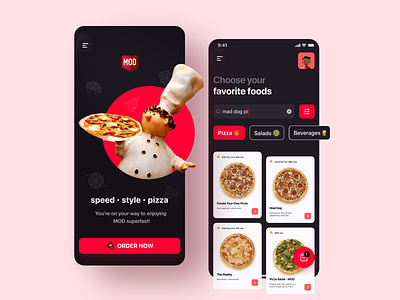 MOD Pizza Ordering App Redesign 🍕 app design food ios mobile pizza product design ui uidesign uiux ux uxdesign visual