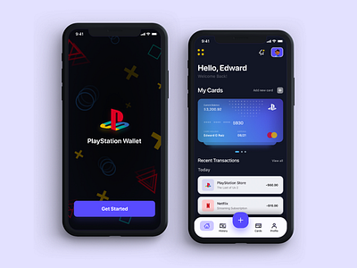 PlayStation Finance Wallet App Ui 🎮