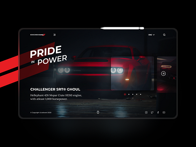 Challenger SRT® GHOUL – Landing Page challenger design landingpage racing racing car sports car ui uidesign ux uxdesign visual web design website