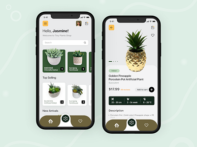 Tiny Plants Shop App 🌱🍃 Ui Design