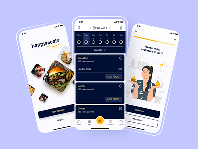 Daily Food Intake Tracker UI design food food tracker ios app mobile productdesign ui uidesign ux