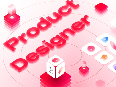 Product Designer Illustration 3d 3d illustration design glassmorphism illustration isometric product design ui visual visual design