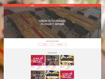 Landing Page Templo courses coworking education landing page templo ui ux visual website