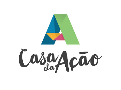 Casa da Ação Icon action branding discussion engagement house identity logo movement social together visual water