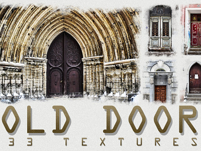 33 Old door photoshop textures real photo