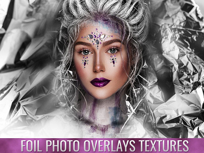 Foil photoshop textures photo overlay