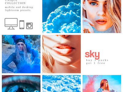 Sky lightroom presets blue cold mobile preset