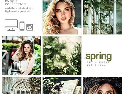 Spring mobile lightroom presets desktop instagram lightroom desktop presets lightroom photo filters mobile desktop