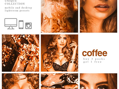 Lightroom presets mobile coffe warm instagram