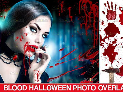Blood Photo Overlay, Halloween overlay, blood splatter