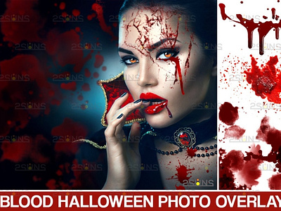 Blood Photo Overlay, Halloween overlay