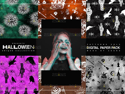 Halloween digital paper & Scrapbook paper