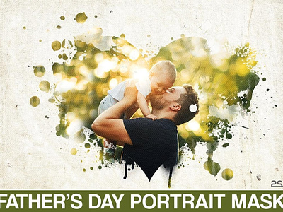 Father's Day Watercolor Template,Fathers day card clipping mask fathers day card fathers day overlay fathers day template photo overlays photoshop actions photoshop overlay portrait mask printable cards watercolor brushes watercolor overlay watercolor portrait