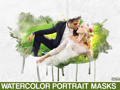 20 Wedding Photoshop overlay: Watercolor photoshop brushes