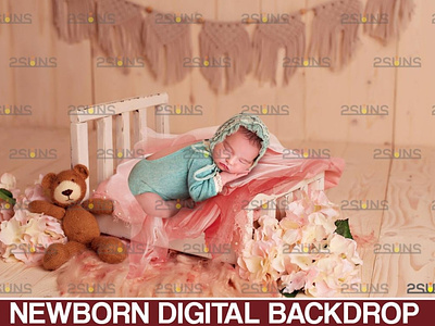 Newborn backdrop & Baby floral backdrop