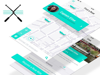 We're on a boat app app design boat collaborative society design flat interface ios ios8 mobile sharing ui ux