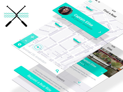 We're on a boat app mobile ui ux design sharing app design boat ios interface ios8 flat collaborative society