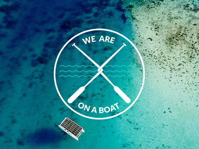 Logo "We are on a boat"