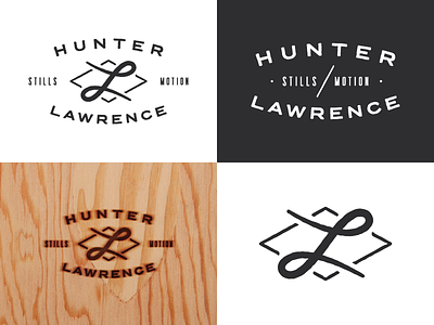 HL Branding ambigram austin branding custom diamond film filmmaker icon l lettering logo mark script typography wood wood burn