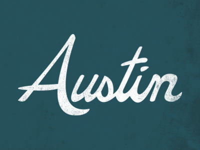 Austin austin custom lettering logo script tx typography