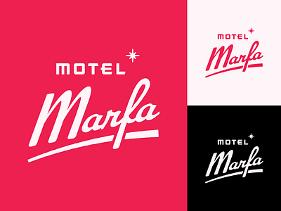 Motel Marfa custom keychain lettering logo marfa mid century motel script west texas