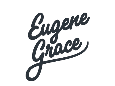 Eugene lettering logo script typography