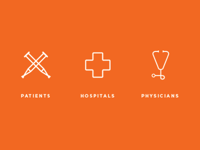Doctorcons crutches doctor hospital icons illustration physician scary needles and stuff stethoscope