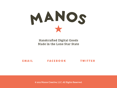 Manos footer custom footer hand drawn logo manos website