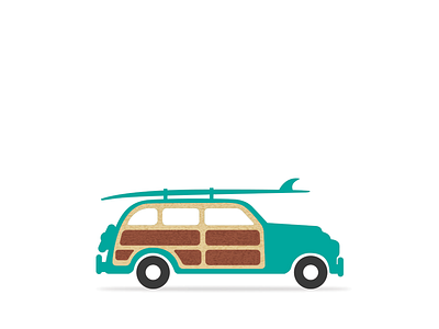 Woody Wagon car drive illustration retro surf texture vector vingtage wagon wood woody