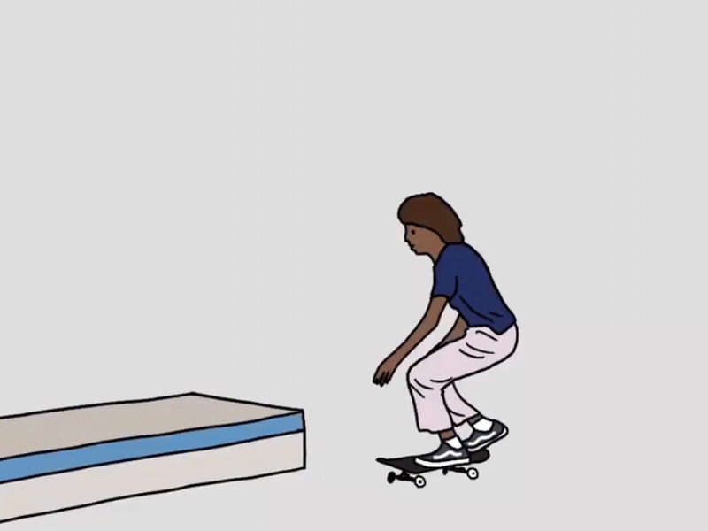 Arin animation gif illustration skateboard