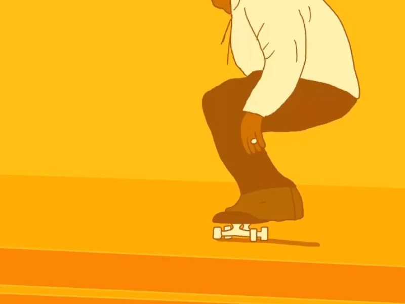 Keenan animation gif illustration skateboard