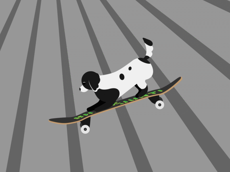 Murdy animation gif illustration skateboard