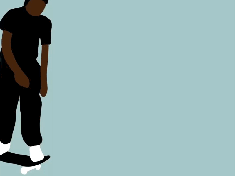 Tyshawn animation gif illustration skateboard