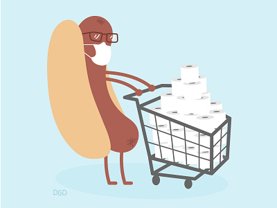 Hot dog hot dog illustration vector